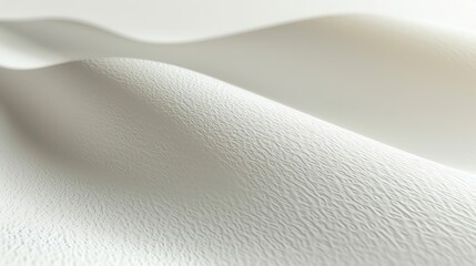 Close-up of smooth white leather texture with soft, flowing curves and elegant surface pattern. Ideal for background or design elements.