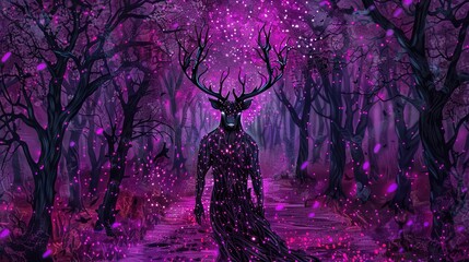 Canvas Print - night in the forest