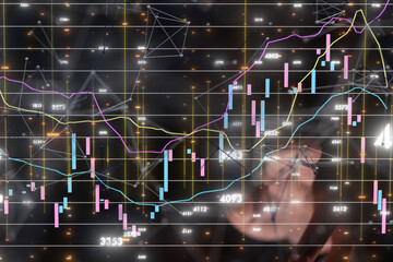 Poster - stock market graph business digital