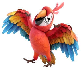 Poster - PNG Colorful parrot cartoon illustration