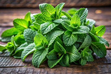 Mint bunch of fresh green organic mint leaf