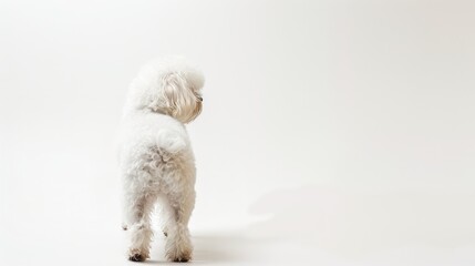 Wall Mural - white poodle puppy