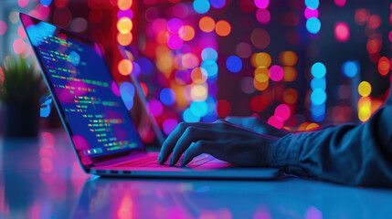 Close-up of Programming Code with Blurred Bokeh Background