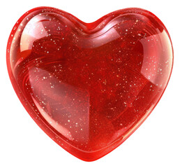 Wall Mural - PNG  Shiny red heart shape