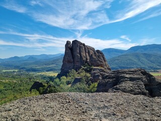 landscape with blue sky