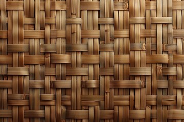 Poster - bamboo texture  Woven bamboo strips pattern close up. Wickerwork bamboo texture background.