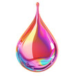 © NT clip art only - abstract shape liquid water drop luxury color clip art cut out background futuristic glossy glow shine iridescent holographic