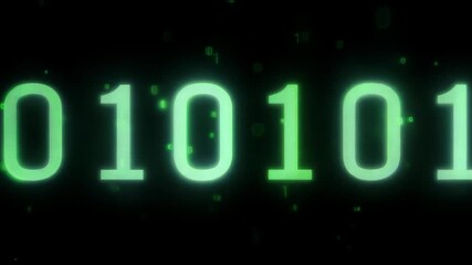 Poster - A digital display shows the number 0101 in green on a black background.