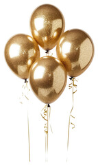 Wall Mural - PNG Shiny gold glitter balloons