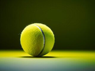 Canvas Print - Tennis ball and racket with space for text