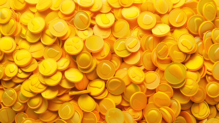 Wall Mural - yellow coins