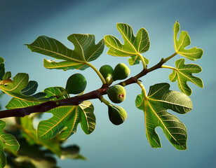 Wall Mural - A branch with green figs