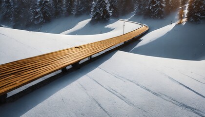 Poster - snow covered bridge