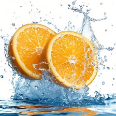 orange and water