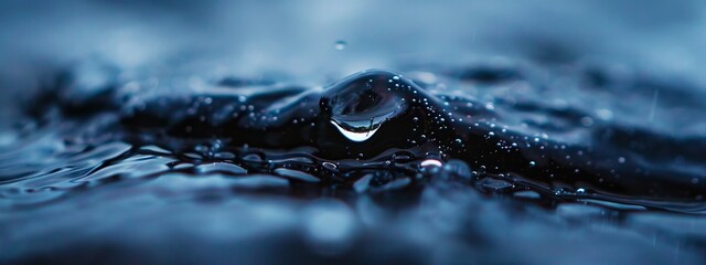  A drop of water atop three nested puddles