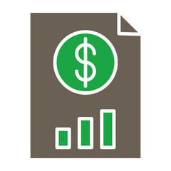 Wall Mural - Finance Glyph Two Color Icon