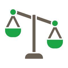 Sticker - Justice Scale Glyph Two Color Icon