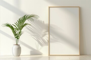 Poster - Plant and Picture Frame on Table