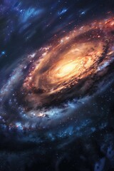 spiral galaxy with central star