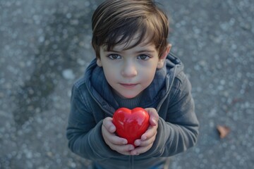 Poster - Boy with Red Heart