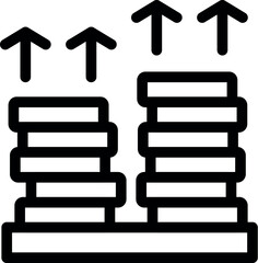 Wall Mural - servers with growing up arrows showing increasing storage capacity