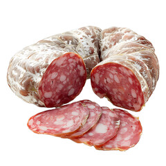 [Transparent Background PNG]Sliced Cured Meat Sausage