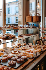 Wall Mural - Vitrine de boulangerie pâtisserie dans la ville