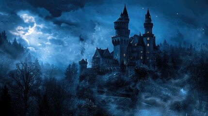 Canvas Print - castle in the night