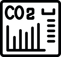 Wall Mural - Line chart showing the evolution of carbon dioxide emissions, highlighting the issue of air pollution