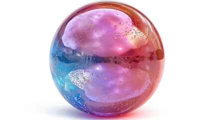 Wall Mural - Glass Sphere with Color Reflections