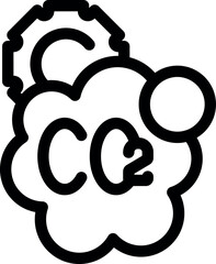 Poster - Symbol representing the reduction of co2 emissions through green technology and innovation