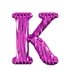 Sticker - Fluted purple symbol. letter k