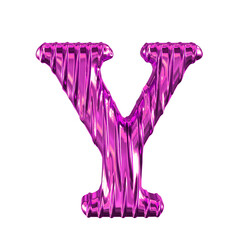 Wall Mural - Fluted purple symbol. letter y