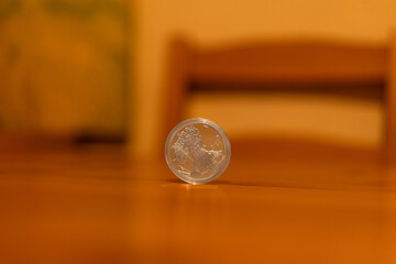 A Shiny Silver Dollar Coin