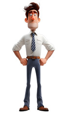 Poster - [Transparent Background PNG]Cartoon Man in a Business Suit