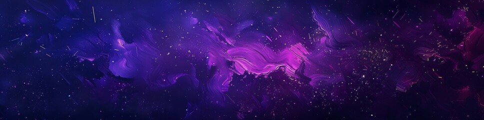 Stars and nebulas in a night sky web banner. Space background.