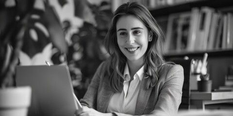 A person sitting at a desk with a laptop, ideal for use in articles about productivity or digital workspaces