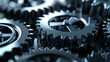 © Erika - piezas de engranaje unidas perfectamente cooperacion y conexion trabajo en equipo tecnologia de precisión