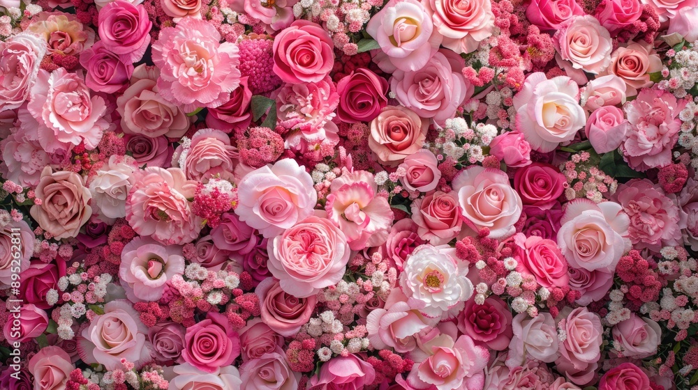 Stunning rose wall backdrop Stock Illustration | Adobe Stock