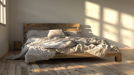 Wall Mural - Simple bed perspective