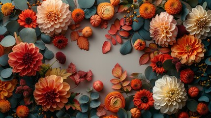 Poster - Autumn Floral Arrangement