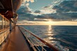 © Baba Images - Luxury cruise ship deck in late afternoon