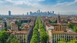 © Maximilian - Aerial view of Bosco Vertical in Milan Porta Nuova district also known as Vertical forest buildings. Residential buildings with many trees and other plants in balconies
