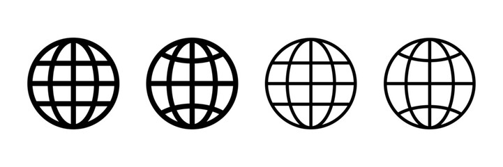 Wall Mural - web icon vector isolated on white background. website vector icon. internet world vector