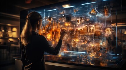 Wall Mural - explore the role of it in enhancing workplace safety and health through smart technologies and data 