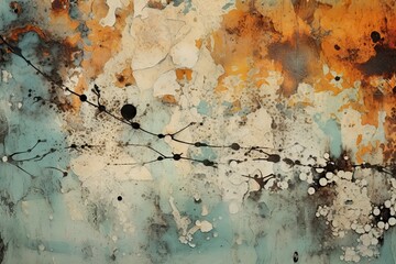 Wall Mural - Grunge background - faded textures, distressed elements, and worn-out appearance pain