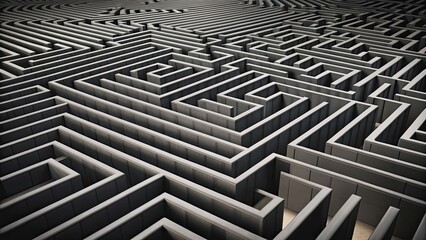 Maze background with challenge and problems concept, maze, labyrinth, puzzle, lost, confused, solution, path