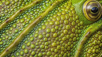 Close-up texture of genuine frog skin, frog skin, amphibian, rough, bumpy, colorful, unique, exotic, wildlife, pattern