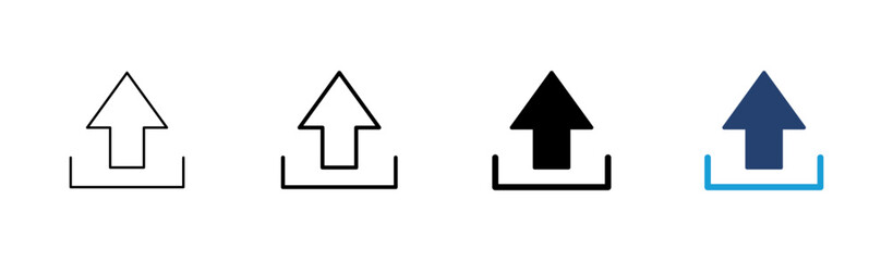 Poster - Upload icon set. load data symbol