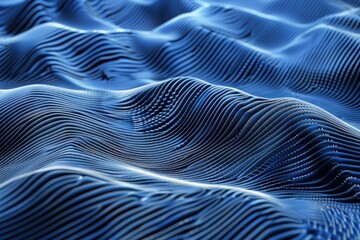 Poster - Abstract wavy background shaped of fingerprint. (3d render)